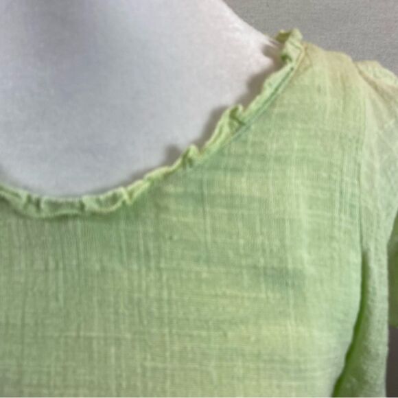 Maeve Anthro Green Cascade Tiered Shell‎ Blouse Size Small - Picture 11 of 14